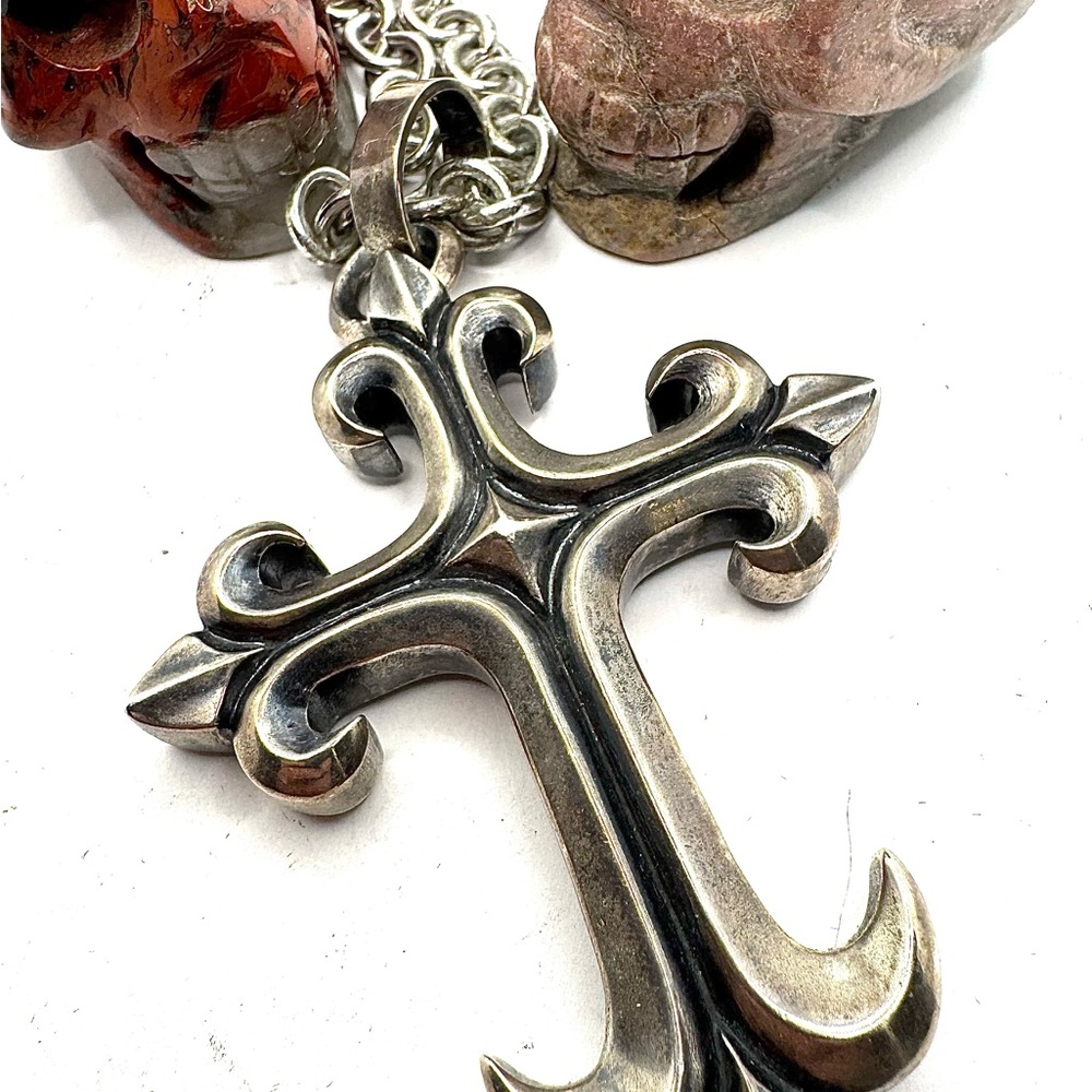 REID MFG Gothic Cross Pendant Large Silver Jewelry New Gaboratory